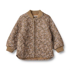 Wheat termo jacket Loui - Caramel anemones